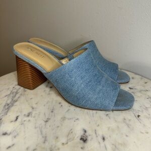 Nine West Blue Denim Sandals